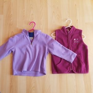 fleece vest and pullover